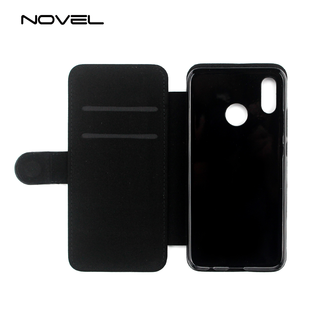 For Huawei P20 Lite Sublimation Blank Canvas Flip Leather Phone Case