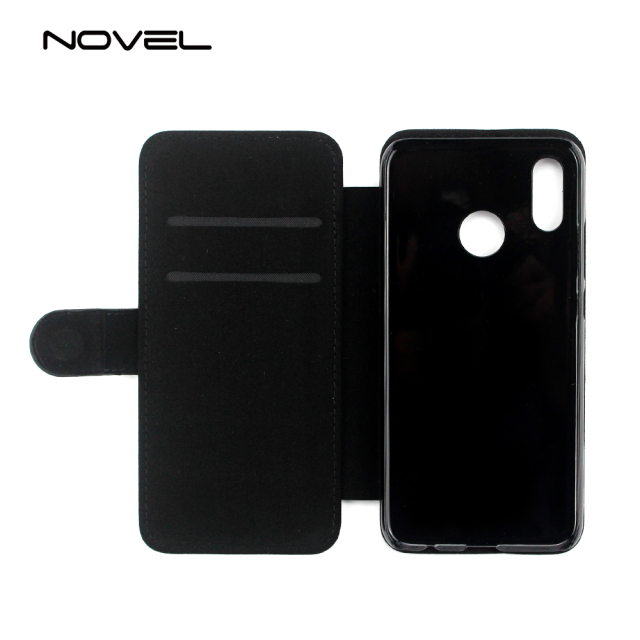 For Huawei P20 Lite Sublimation Blank Canvas Flip Leather Phone Case