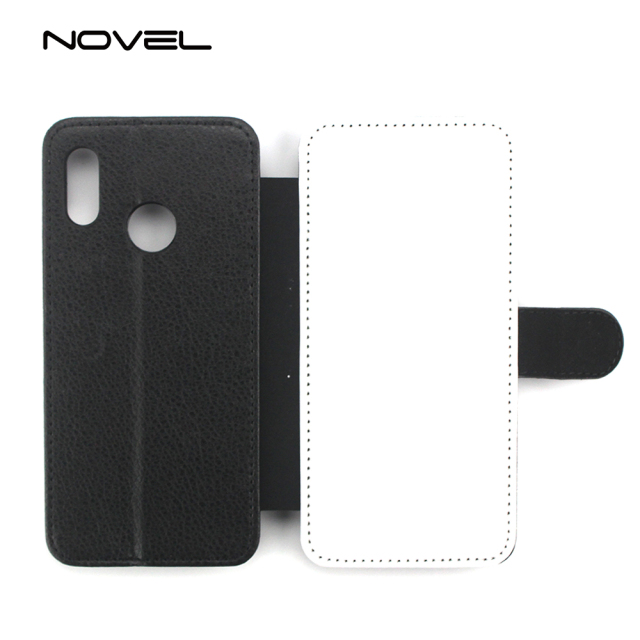 For Huawei P20 Lite Sublimation Blank Canvas Flip Leather Phone Case