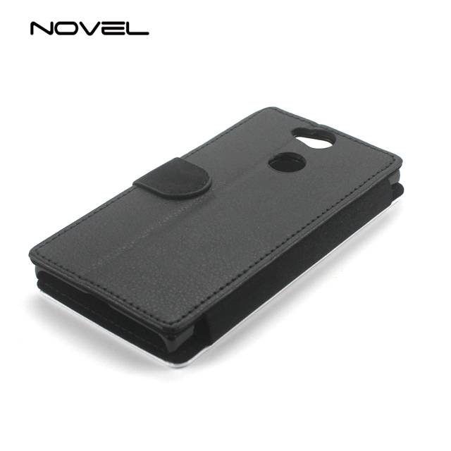 For Sony XA2 DIY Sublimation Blank Phone Wallet Flip Leather Case