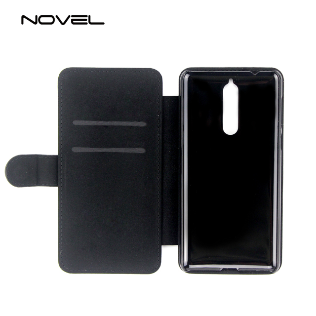 For Nokia 8 Sublimation Blank Canvas Leather Flip Phone Case