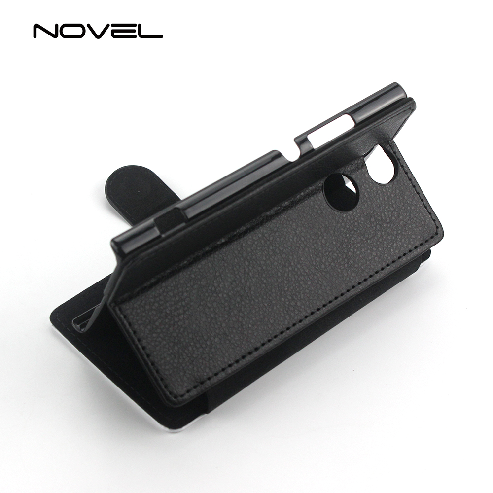 For Sony XA2 DIY Sublimation Blank Phone Wallet Flip Leather Case