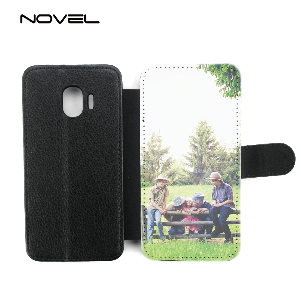 For Galaxy J2 Pro 2018 Personalized Sublimation Blank Flip Leather Phone Case Wallet