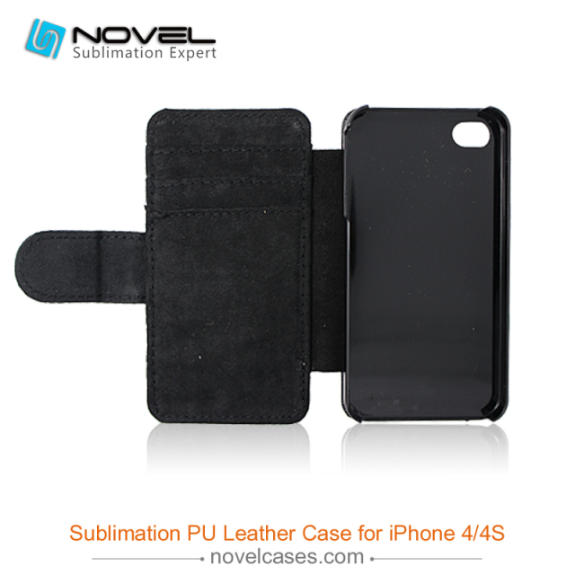 For iPhone 4/4S Sublimation PU Leather Phone Case, PU Phone Wallet