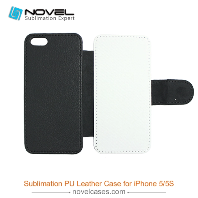 For iPhone 5/5S/SE Sublimation Blank PU Leather Mobile Phone Case