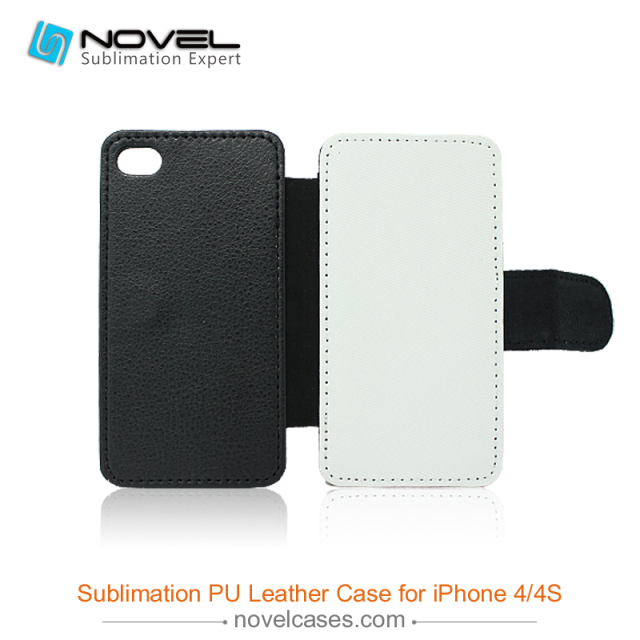 For iPhone 4/4S Sublimation PU Leather Phone Case, PU Phone Wallet