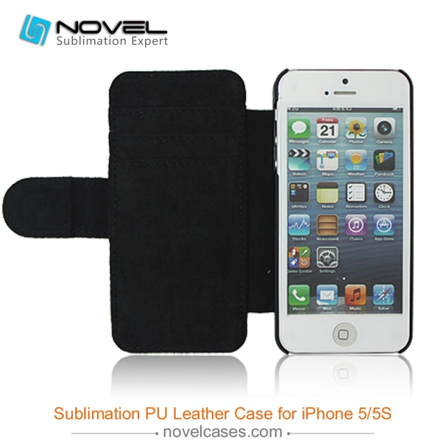 For iPhone 5/5S/SE Sublimation Blank PU Leather Mobile Phone Case