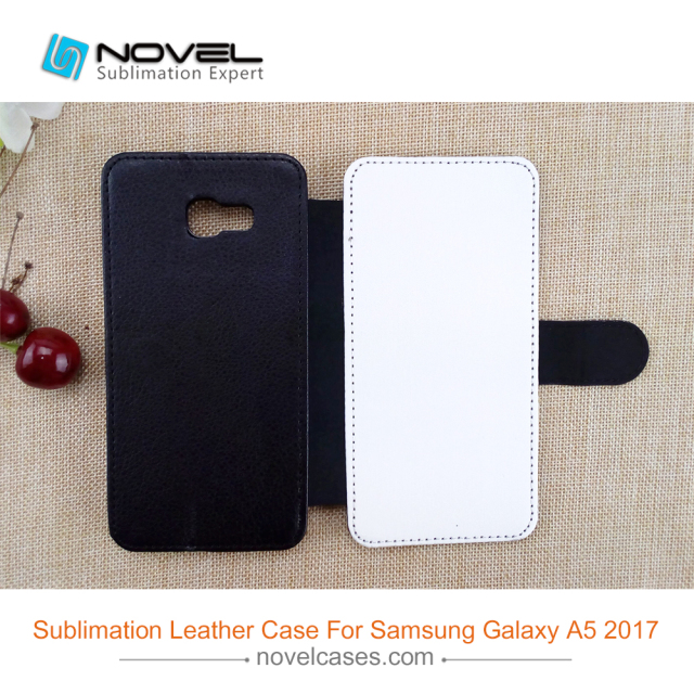 For Galaxy A5 2017 Custom Sublimation Blank Flip PU Leather Phone Case