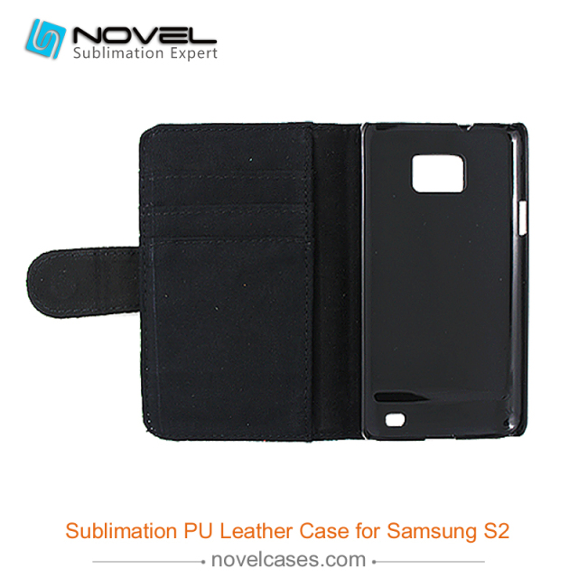 For Galaxy S2 Sublimation Leather Wallet, Blank PU Leather Phone Case