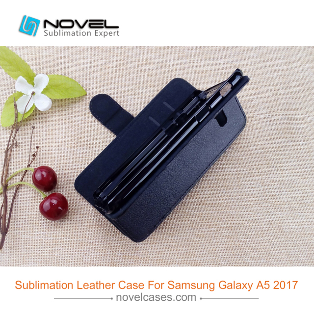 For Galaxy A5 2017 Custom Sublimation Blank Flip PU Leather Phone Case