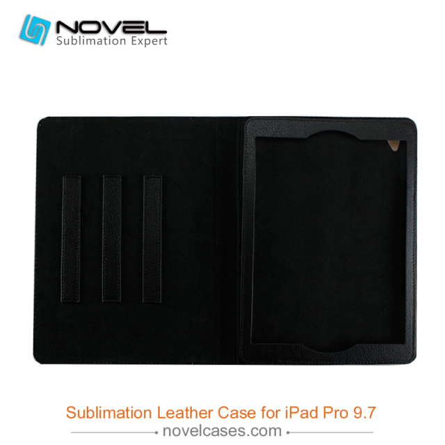 For iPad Pro 9.7" Blank Sublimation PU Leather Tablet Case Back Wallet