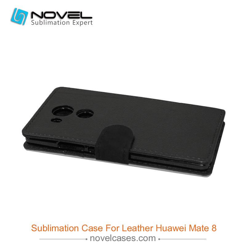 For Huawei Mate 8 Sublimation Blank PU Leather Phone Wallet Flip Case