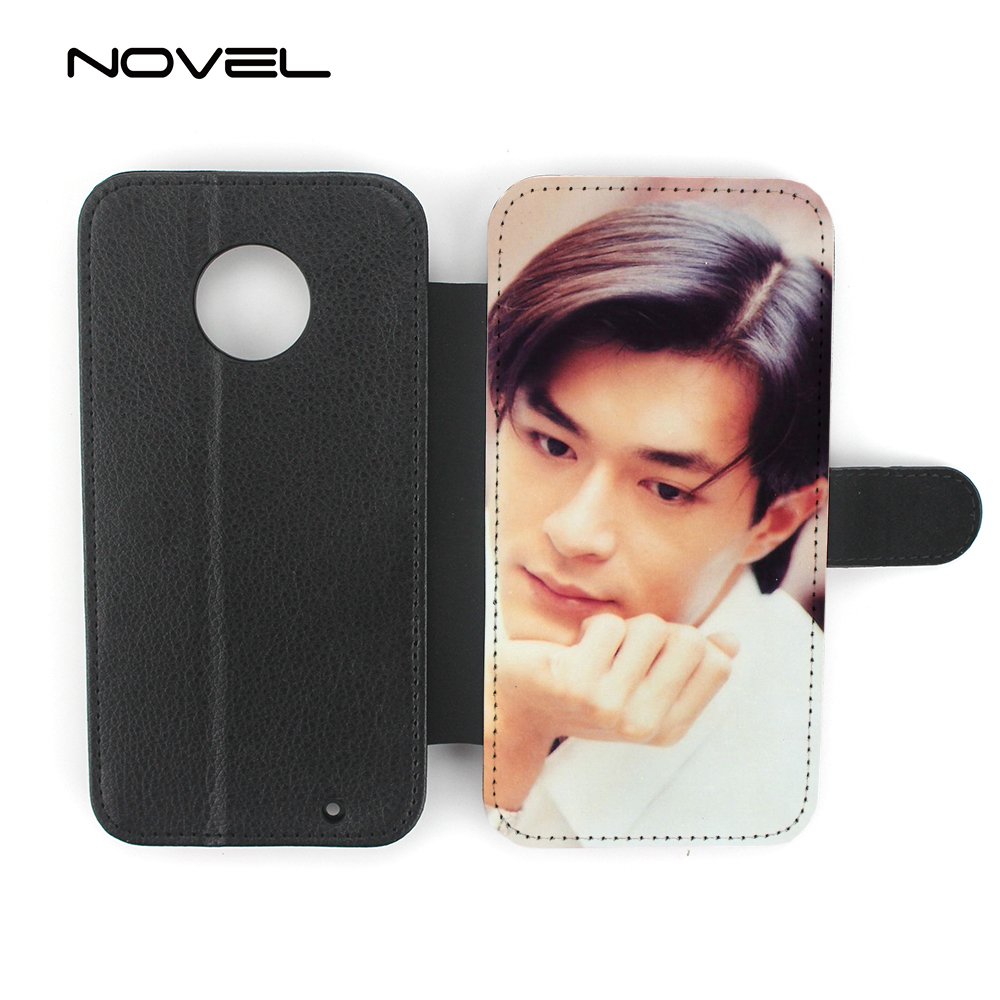 For Moto G6 Plus Design Sublimation Blank PU Leather Flip Mobile Phone Case