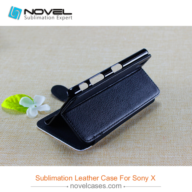 For Sony X Sublimation Blank PU Leather Phone Wallet Flip Case