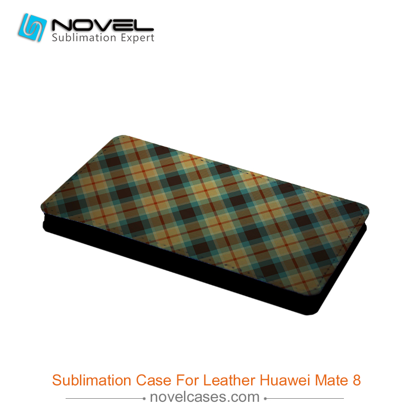 For Huawei Mate 8 Sublimation Blank PU Leather Phone Wallet Flip Case