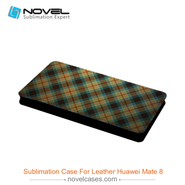 For Huawei Mate 8 Sublimation Blank PU Leather Phone Wallet Flip Case
