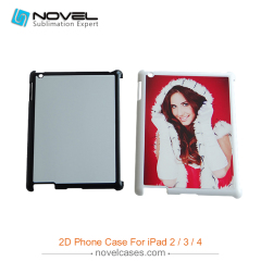 For iPad 2/3/4 Custom Sublimation 2D PC Phone Case With Metal Sheet
