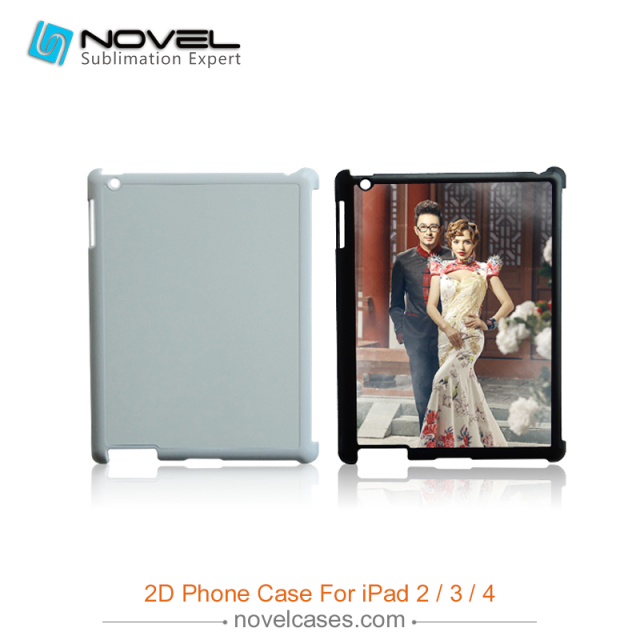 For iPad 2/3/4 Custom Sublimation 2D PC Phone Case With Metal Sheet