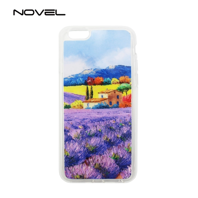 For iPhone 4/5/6/7/8/X/6+/7+/8+ Sublimation 2D Flexible Soft Rubber Phone Case With Printable Film Insert