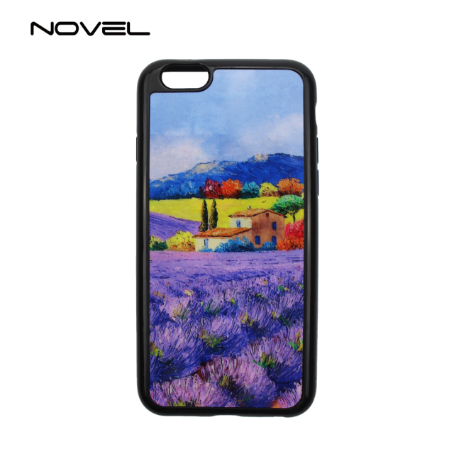 For iPhone 4/5/6/7/8/X/6+/7+/8+ Sublimation 2D Flexible Soft Rubber Phone Case With Printable Film Insert