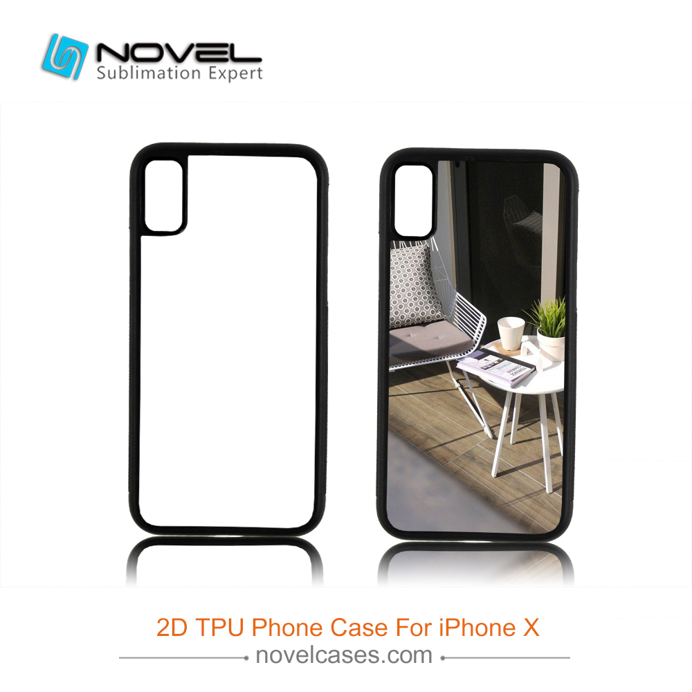 New!!! For iPhone XS/iPhone X Custom Sublimation Blank 2D Rubber TPU Phone Case