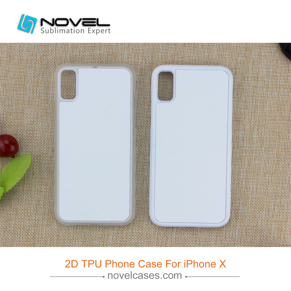 New!!! For iPhone XS/iPhone X Custom Sublimation Blank 2D Rubber TPU Phone Case
