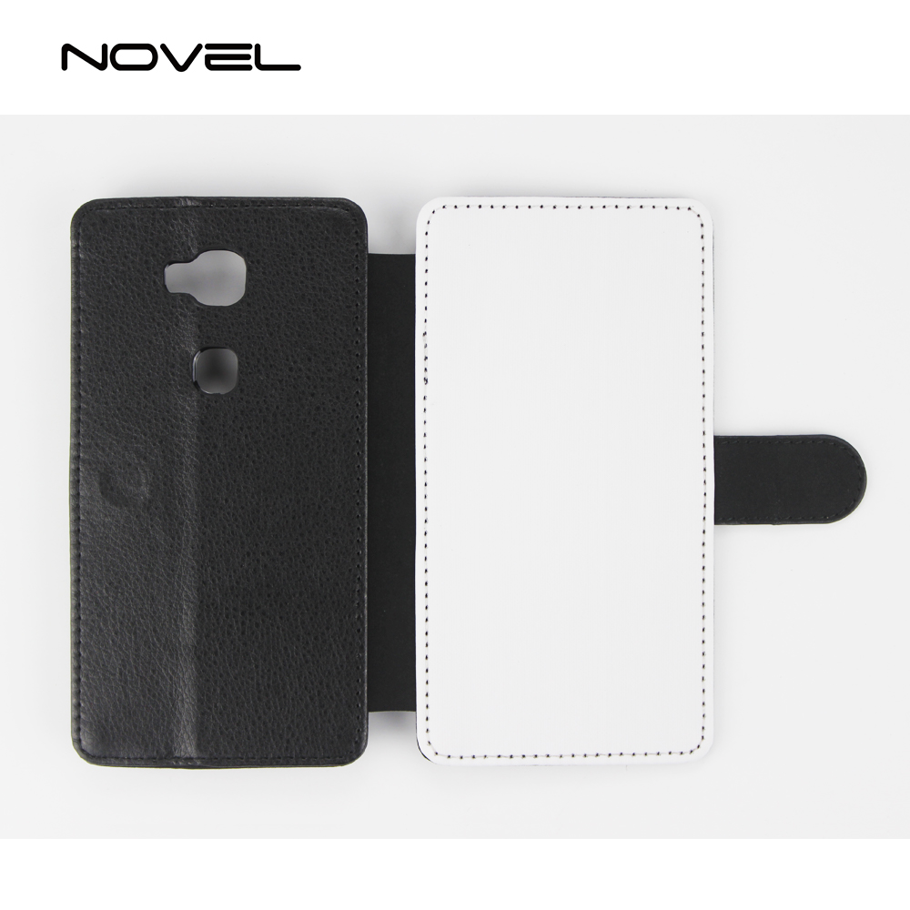 For Huawei Honor 5X Sublimation Blank PU Flip Phone Wallet Case