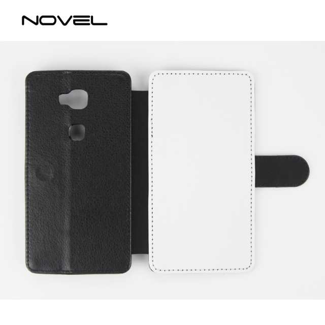 For Huawei Honor 5X Sublimation Blank PU Flip Phone Wallet Case