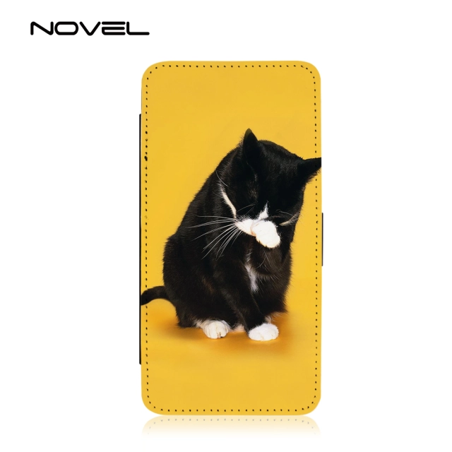 For iPhone XR Custom Sublimation Blank Leather Flip Phone Case