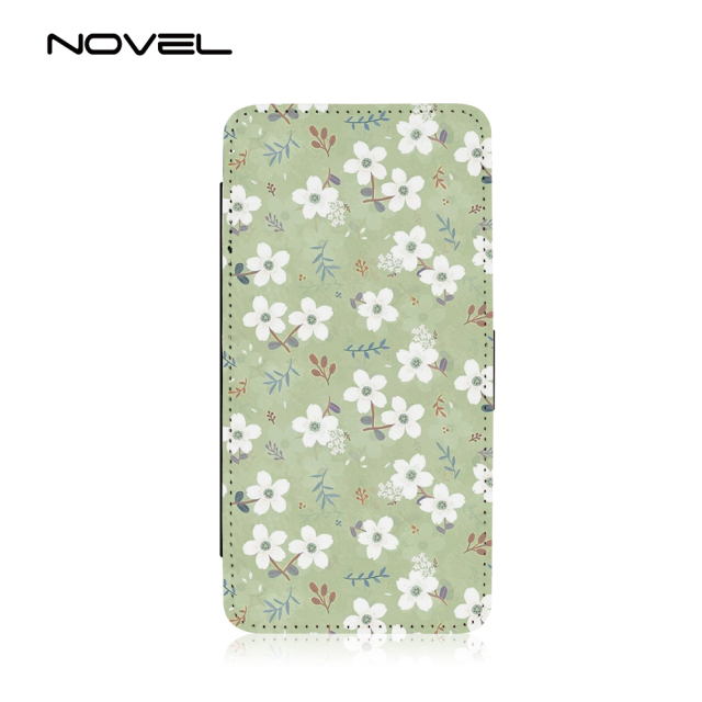 For iPhone XS Max Blank Sublimation PU Flip Phone Wallet Case