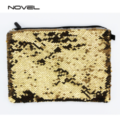 Fashion Magic Sequin Reversible Cosmetic Bag Sublimation Blank Pencil Case Pouch, 23cmx16cm