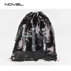 Sublimation Magic Sequin Drawstring Backpack Glitter Sport Bag