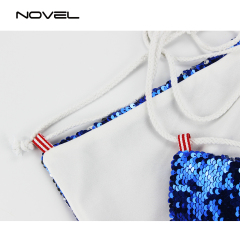 Sublimation Magic Sequin Drawstring Backpack Glitter Sport Bag