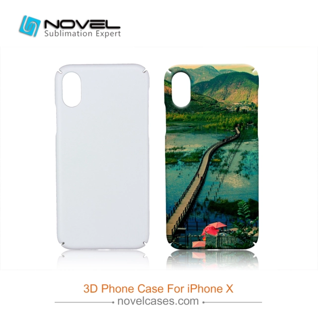 For iPhone X/iPhone XS Full Edge Blank Sublimation 3D Plastic Phone Cover