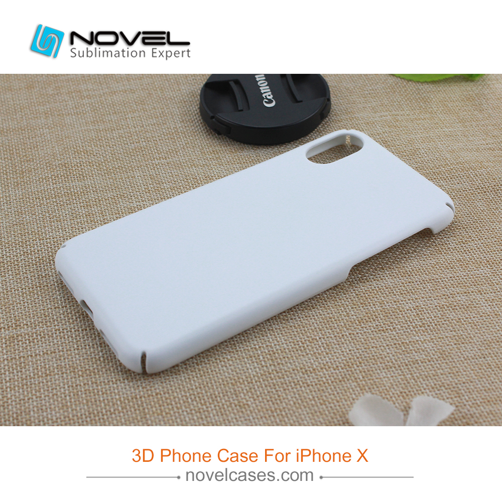 For iPhone X/iPhone XS Full Edge Blank Sublimation 3D Plastic Phone Cover