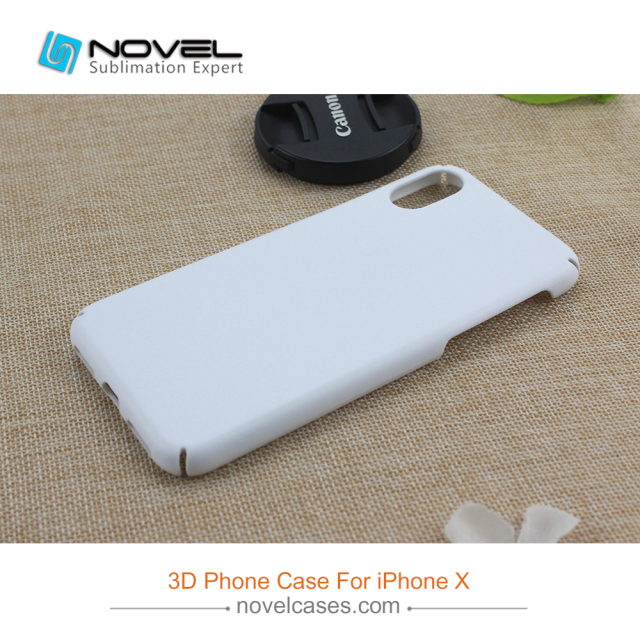 For iPhone X/iPhone XS Full Edge Blank Sublimation 3D Plastic Phone Cover