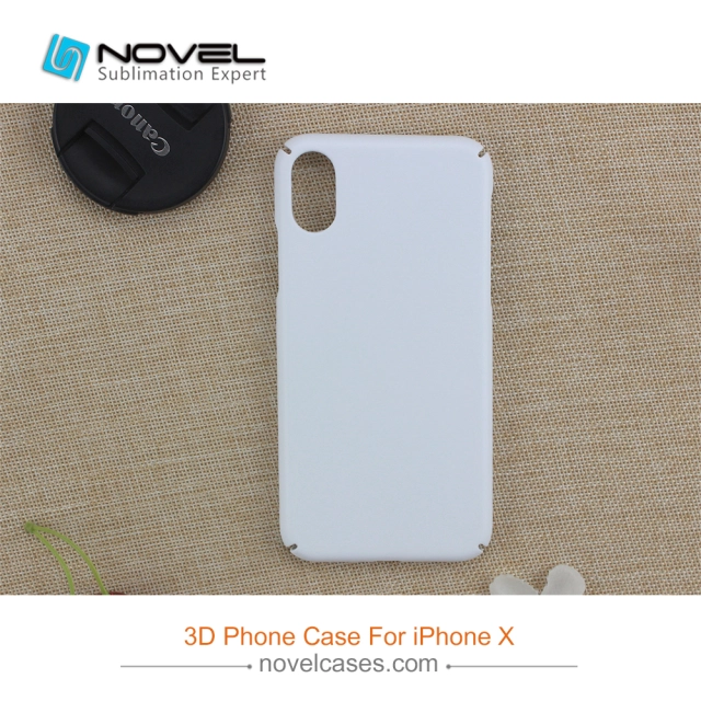 For iPhone X/iPhone XS Full Edge Blank Sublimation 3D Plastic Phone Cover