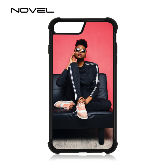 Compatible For iPhone 6 Plus/IP7 Plus/IP8 Plus DIY Sublimation Blank 2D TPU Phone Case With Four Protection Edges