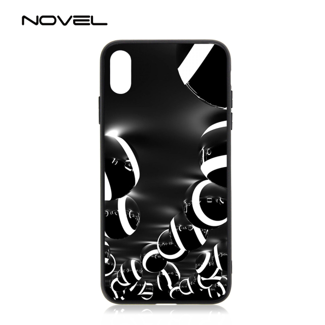 For iPhone Series UV Printing TPU Phone  Case With Transparent Glass Sheet