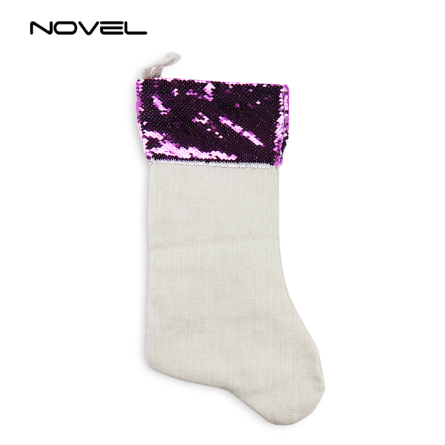 Sublimation Magic Sequin Christmas Stocking,45*20cm