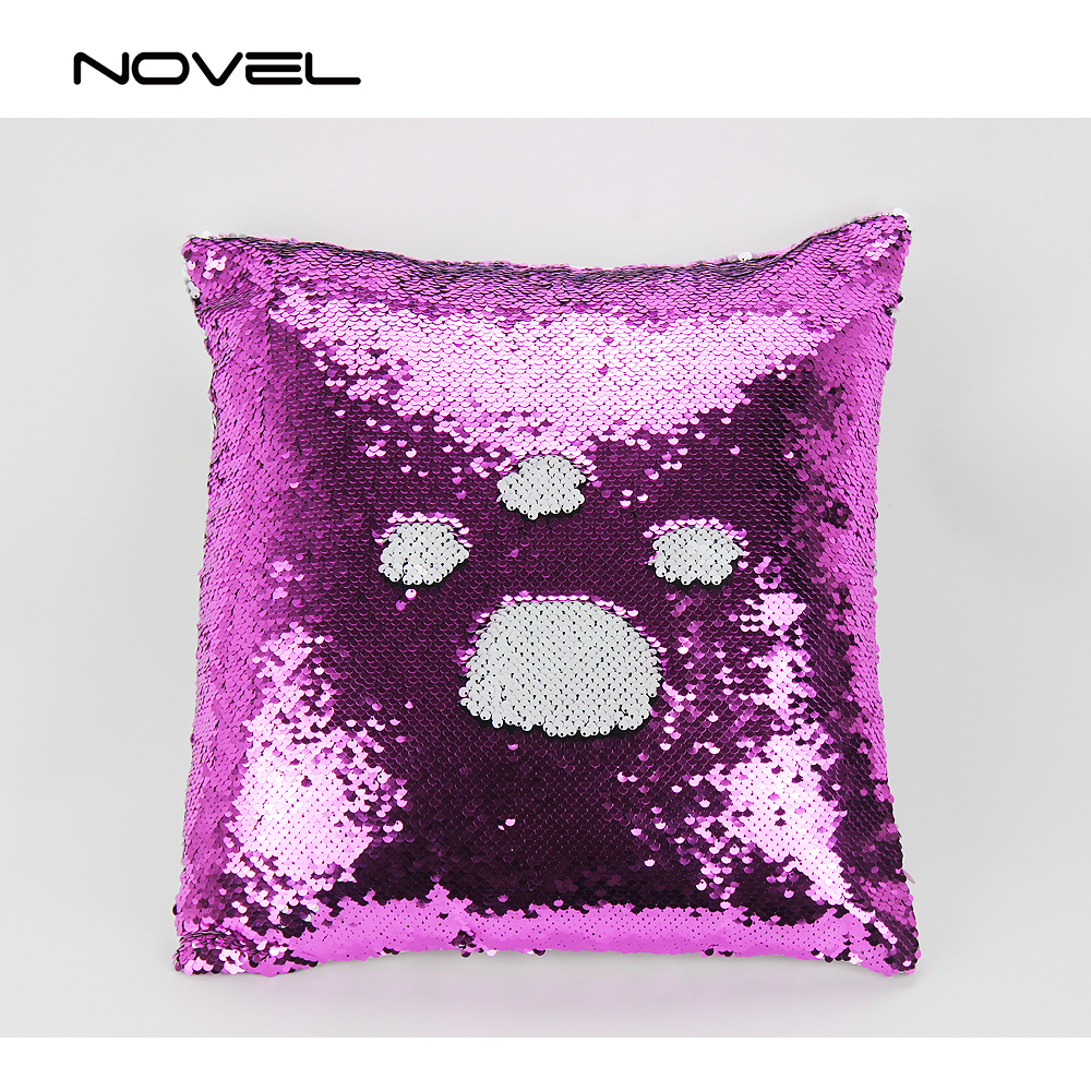 Custom Sublimation Blank Magic Pillow Cover Sequin Pillow Case,Double-Sided Printing