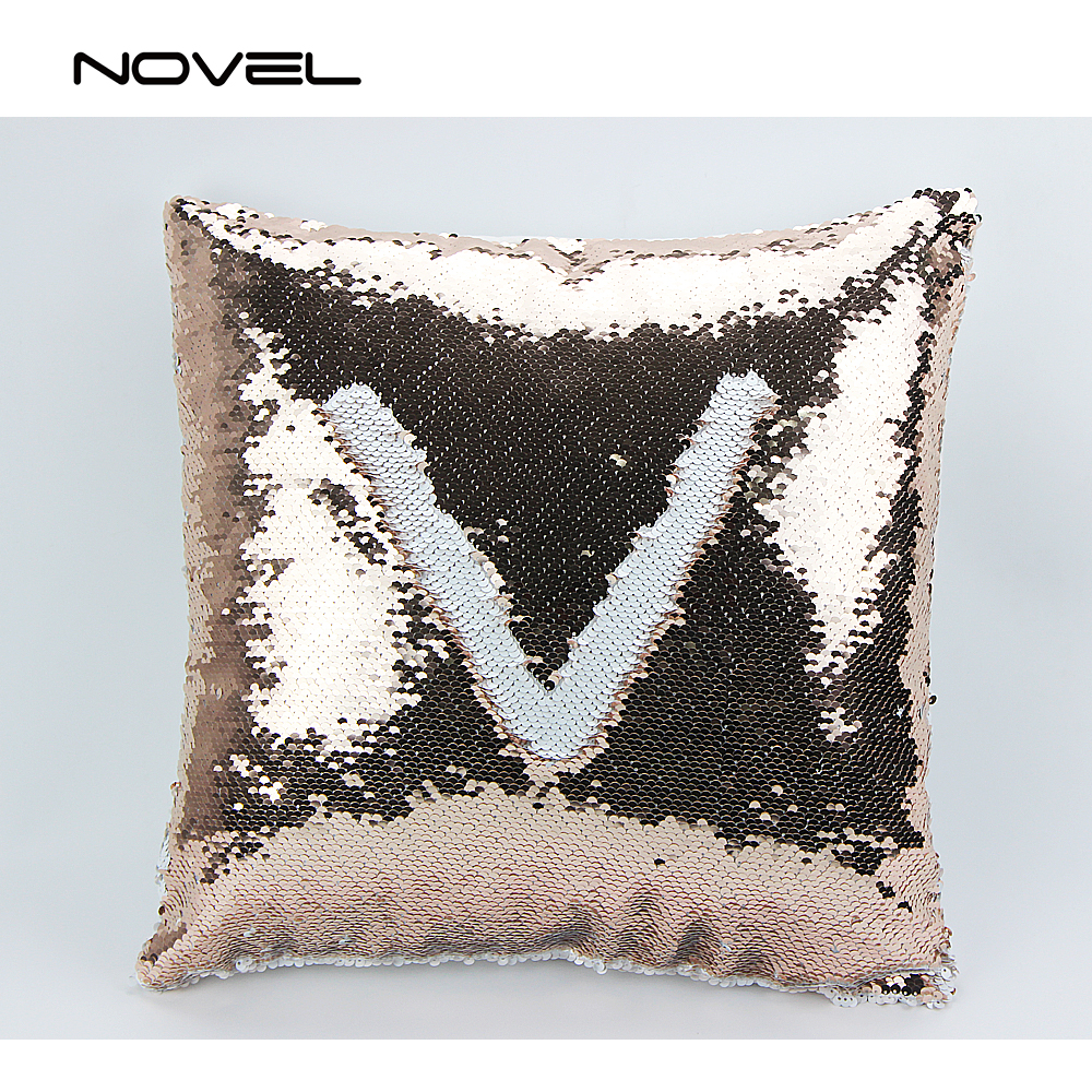 Custom Sublimation Blank Magic Pillow Cover Sequin Pillow Case,Double-Sided Printing