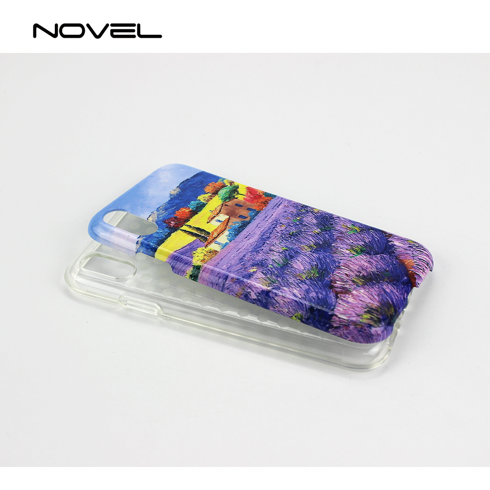 Popular For iPhone XR Phone Case Sublimation Blank 3D 2IN1 Phone Back Shell