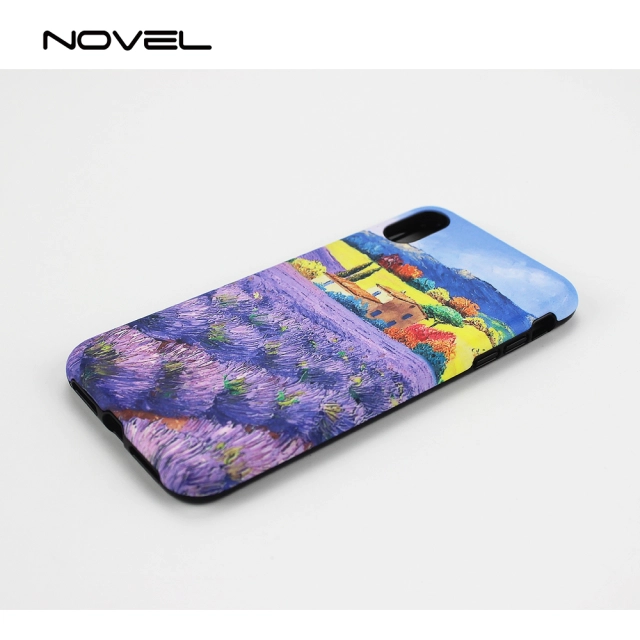 Popular For iPhone XS Max Sublimation Blank 3D 2IN1 Phone Case