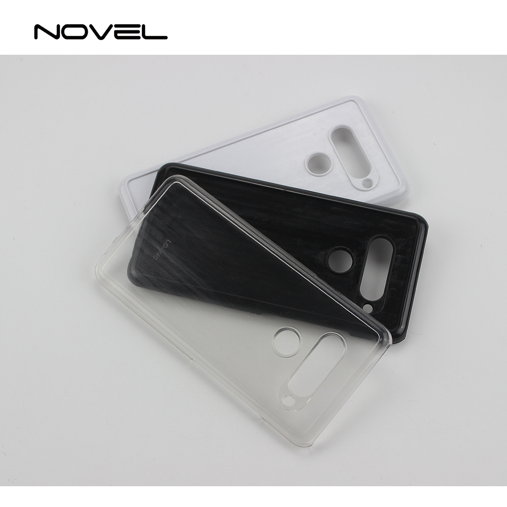 For LG V40 Phone Cover Sublimation Blank 2D Plastic Cell Phone Back Case