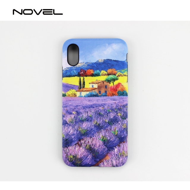 Popular For iPhone XS Max Sublimation Blank 3D 2IN1 Phone Case