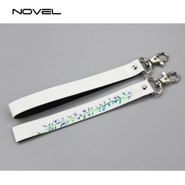 Sublimation Blank  PU Leather Strap Keychain