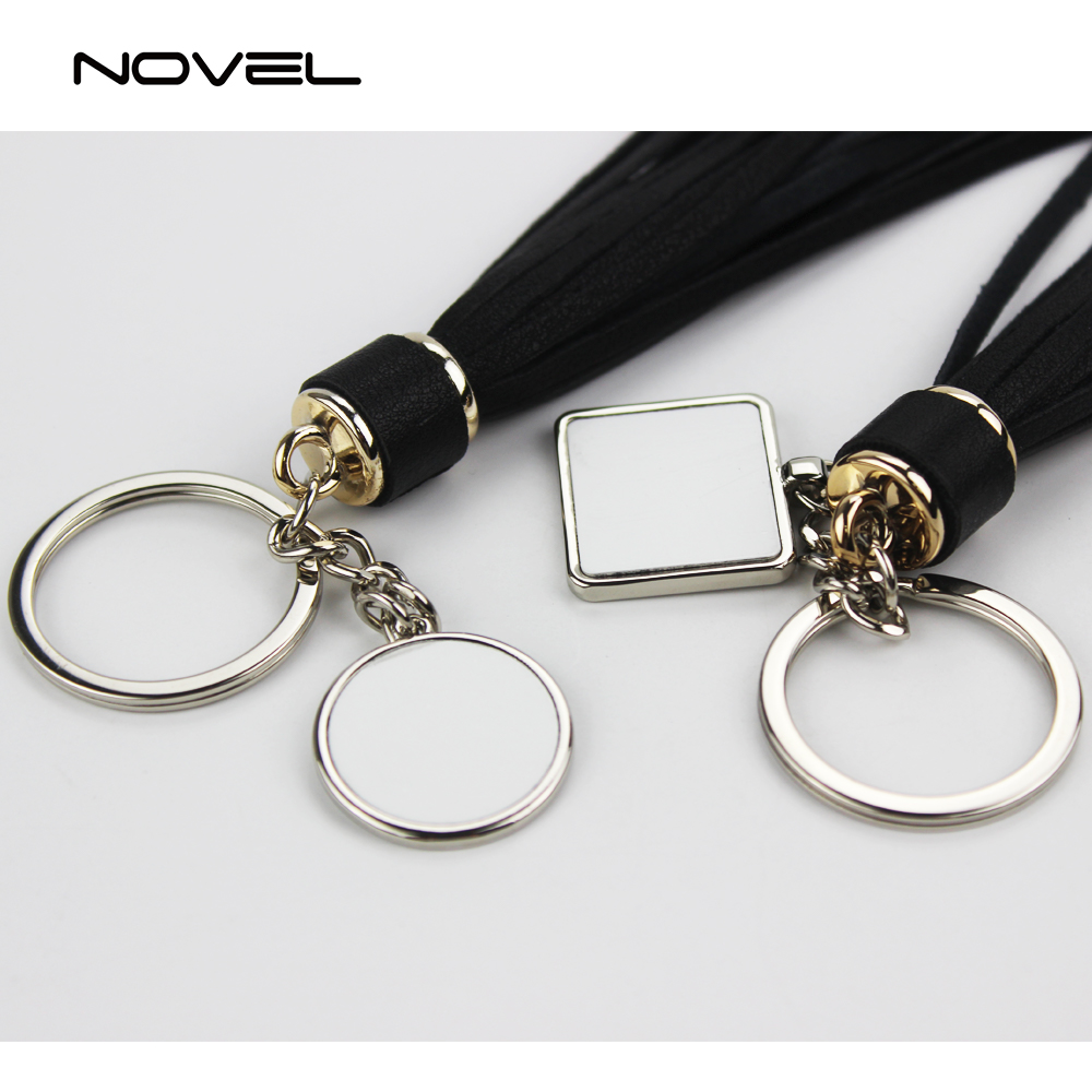 Custom DIY Sublimation Tassel Keychain Blank Keyring With Fringe