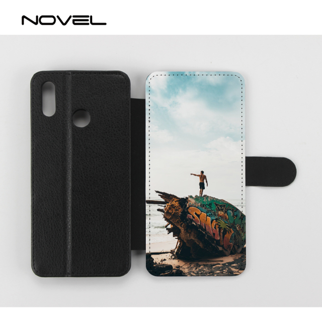 For Huawei Y9 2019 Sublimation Blank PU Leather Flip Phone Case Wallet