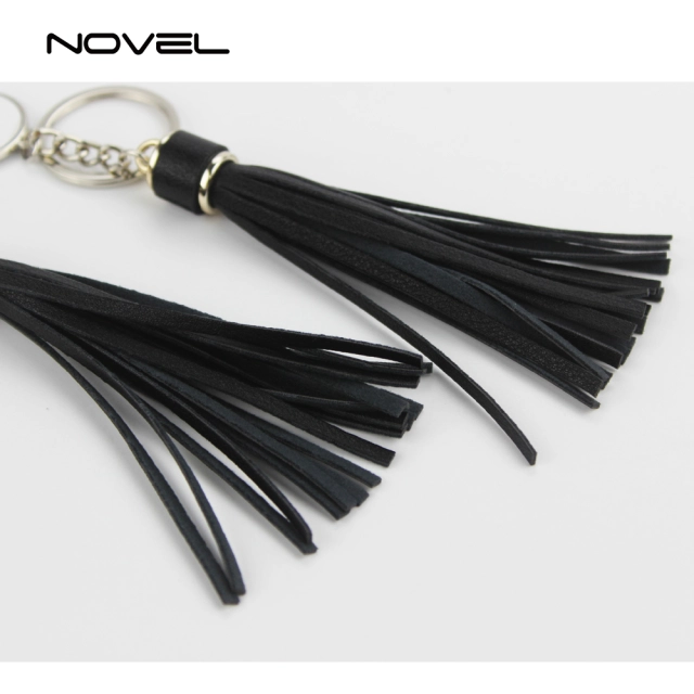 Custom DIY Sublimation Tassel Keychain Blank Keyring With Fringe